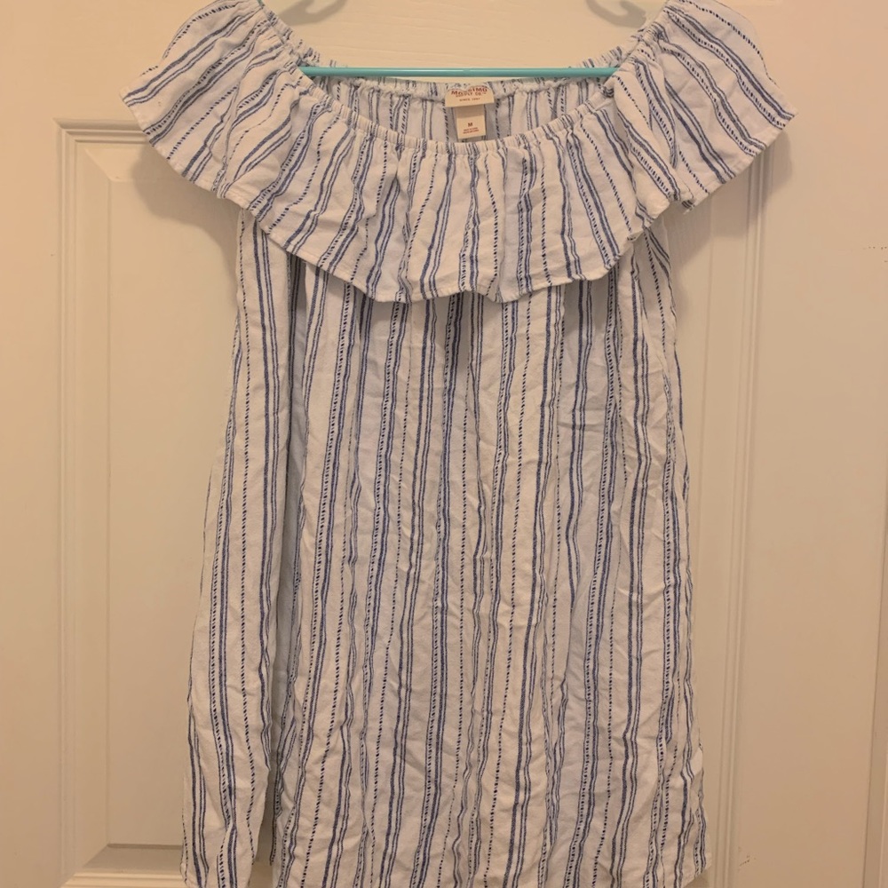 Off Shoulder Flannel Tunic
